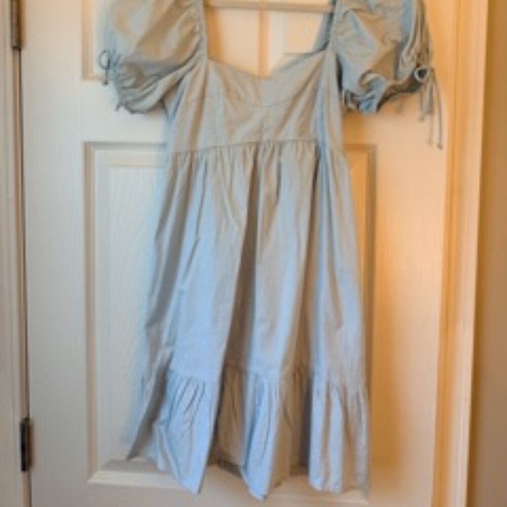 Light Blue Babydoll Style Dress, Size Small - Picture 2 of 6
